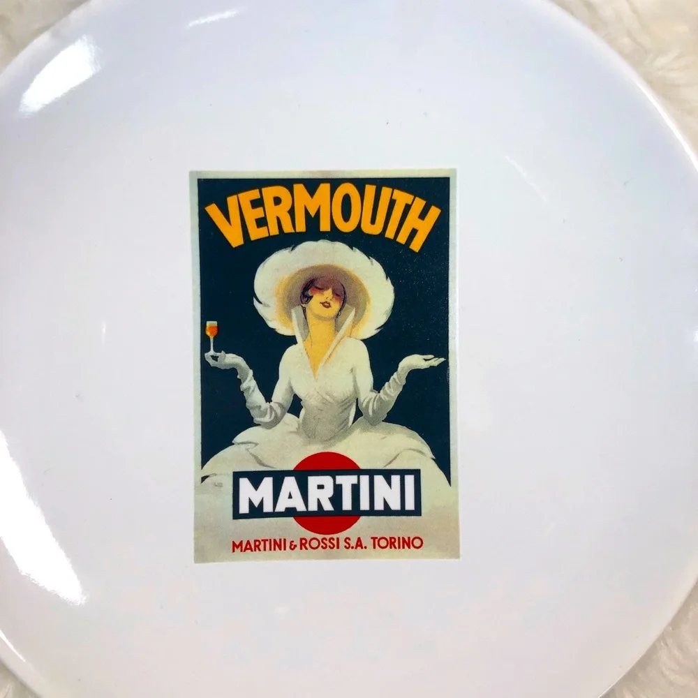 Pottery Barn Cocktail Plates Set of 4 Vintage Art Deco
